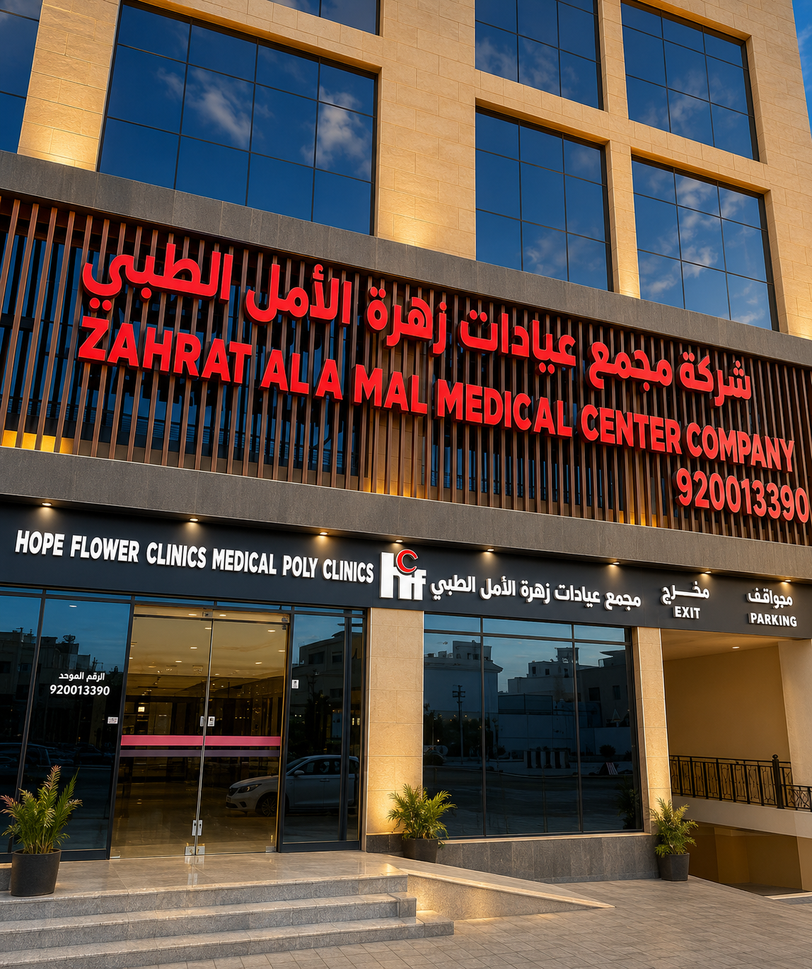 مبنى مجمع عيادات زهرة الأمل الطبي في الرياض